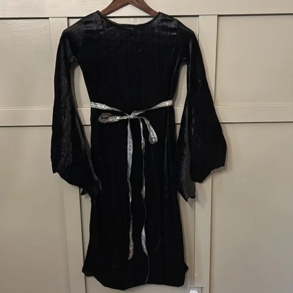 California Costume Vampire Girl Halloween Costume Red & Black Velvet Dress 8-10 - Picture 6 of 13